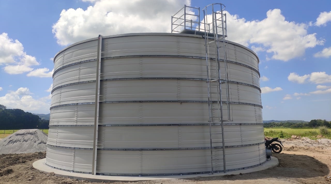 Zinc Aluminium Steel tank installation view 1